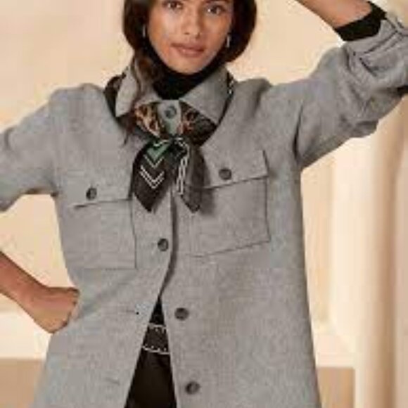 Banana Republic Double-Faced Shirt Jacket - NWOT - Sz Med. - Forest Green - Picture 5 of 8